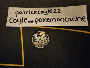 Pikachu (Waving) Silver Rainbow Holo Pokemon Coin LP - Picture 1 of 3