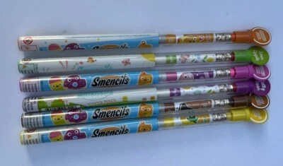 Lote de 6 lápices perfumados Smencils naranja soda piña remolino manzana agria Foto 1 de 2