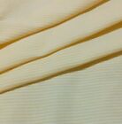 Shirt Fabric White And Yellow Candy Striped Stretch 55" Sold By The Metre