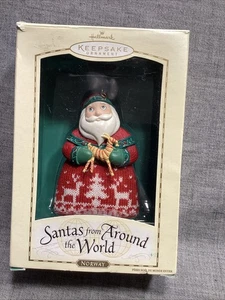 Punze Andenken Ornament Norwegen Weihnachtsmänner aus aller Welt 2004 verpackt - Bild 1 von 4
