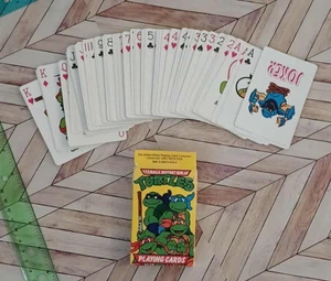 Carte da gioco vintage 1990 Teenage Mutant Ninja Turtles complete Playmates Mirage - Foto 1 di 4