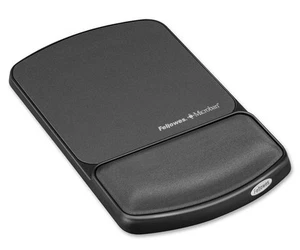Fellowes Mouse Pad / Wrist Support W/ Microban Protection - Graphite, Gel, Lycra - Picture 1 of 1
