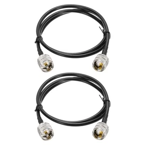 2PCS RG58 Coaxial Cable 3ft/0.9 M, UHF PL-259 Male to Male Coax Cable 50 Ohm - Zdjęcie 1 z 5