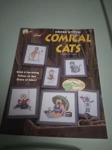 Comical Cats Counted Cross Stitch Pattern Booklet 6 Designs - Picture 1 of 4