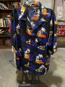 Pacific & Co Herren XL Kurzarm Knopfleiste tropisches Hawaiihemd Autos neu mit Etikett - Bild 1 von 3