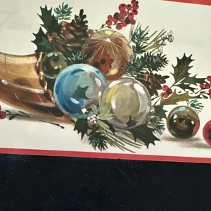 Tarjeta de Navidad de Colección Mcm Adornos Norcross Brillo Cornucopia Decoración de Mesa - Imagen 1 de 6