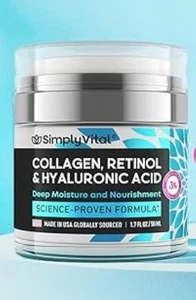 Simply Vital collagene, retinolo e acido ialuronico idratazione profonda 1,7 oz - Foto 1 di 7