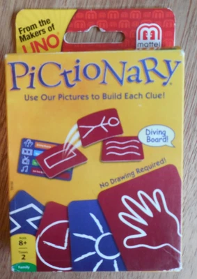 NEW/SEALED  2012 Mattel "Pictionary" Card Game*Clues for 2 Teams Ages 8+ - Image 1 of 3
