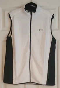 Under Armour White/Black Coldgear Reactor Vest XL Zip Front NWT Moisture Wicking - Picture 1 of 4
