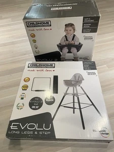 Childhome Evolu2 Kindersitz Hochsitz Kinderstuhl mit Verlängerung schwarz Top ! - Bild 1 von 3