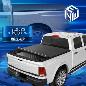 For 07-18 Silverado Sierra 1500 2500/3500HD 5'8" Bed Soft Roll Up Tonneau Cover - Picture 1 of 6