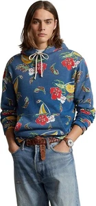 POLO RALPH LAUREN Men's Sailboat-Floral Fleece Hoodie Blu Multi XL - Picture 1 of 3