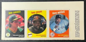 Jose Canseco Tony Gwynn Dave Winfield 1989 Baseball Cards Magazine White Border - Picture 1 of 3