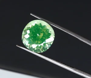 Piedra preciosa suelta de corte redondo de peridoto verde certificado natural de Pakistán 6,15 quilates - Imagen 1 de 8
