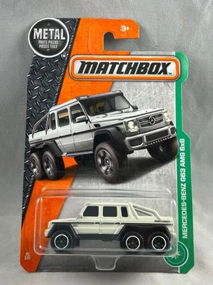 Спичечный коробок Mercedes-Benz G63 AMG 6x6 белый серебристый 91/125 - Изображение 1 из 2