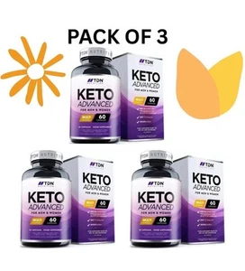 3x píldoras de dieta avanzada ceto para hombres y mujeres multicomplejo pérdida de peso 60 cápsulas - Imagen 1 de 2