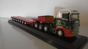 Oxford LKW Scania Heavy Haulage 8 x 4 Stobart Tieflader Anhänger 1:76 # HH4 - Bild 1 von 3