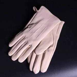 New Womens 100% Real Leather Sheepskin Winter Warm Blue Short Gloves Nine Colors - Picture 1 of 27