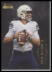 2021 Wild Card Matte Black Zach Wilson #MBC-5 Premier BYU Cougars - Bild 1 von 2