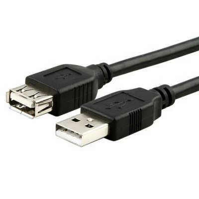 USB Extension Cable Lead A Male Plug To Female Socket High Speed 2.0  - Image 1 of 4
