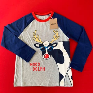 MINI BODEN Awesome "FOIL PRINTED" Silly Cow Shirt. 5-6 Years. Great Gift Idea! - Picture 1 of 20