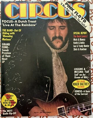 Circus Magazine Feb 1974 Focus Grand Funk Pink Floyd Genesis Mott Dylan The Band - Image 1 of 4