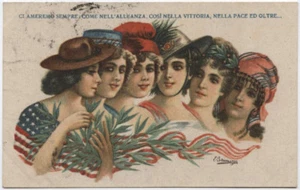 cartolina militare CI AMEREMO SEMPRE ALLEANZA VITTORIA PACE illustr.BRUNOZZI - Picture 1 of 1