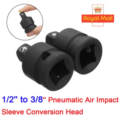 2X Adapter Reducer 1/2'' to 3/8'' Pneumatic Air Impact Sleeve Socket Step Down U - Image 1 of 4