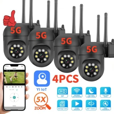 4X Wireless 5G WiFi Security Camera System Smart Outdoor Night Vision 1080P ZOOM - Image 1 of 4