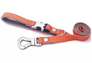 Hugo & Hudson Orange Geometric Dog Lead New - Picture 1 of 2