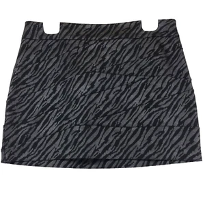 Falda Express Mujer 8 Negra Estampado Cebra Elastizada Mini Cremallera Lateral Fiesta Y2K Gótica - Imagen 1 de 10