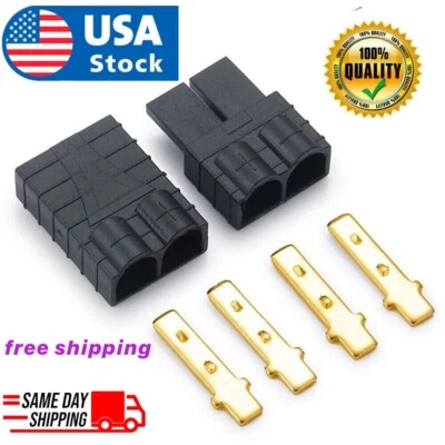 1 Pair TRX-style Connector Plug Male & Female Lipo NiMh Battery ESC - Image 1 of 3