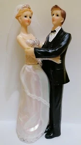 Hochzeit Brautpaar Hochzeitsdeko Kunststoff Partydeko Tortenfigur Dekoration neu - Bild 1 von 1