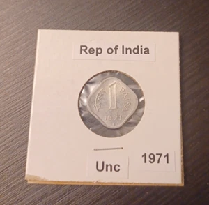 1971 India 1 Paise Unc #152 - Picture 1 of 2