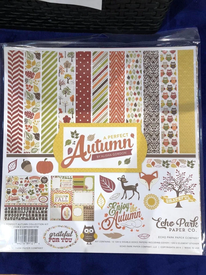 NIP Echo Park  A Perfect Autumn Collection Kit 12 x 12 - Image 1 of 1