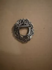 Antiker Silber Bilderrahmen Anstecknadel oder Brosche - Bild 1 von 1