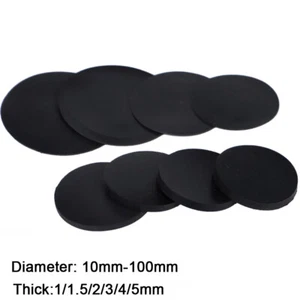 Schwarzer Gummipads Scheibenblatt Gummiplatte NBR Ø10mm-100mm Dicke 1/2/3/4/5mm - Picture 1 of 8