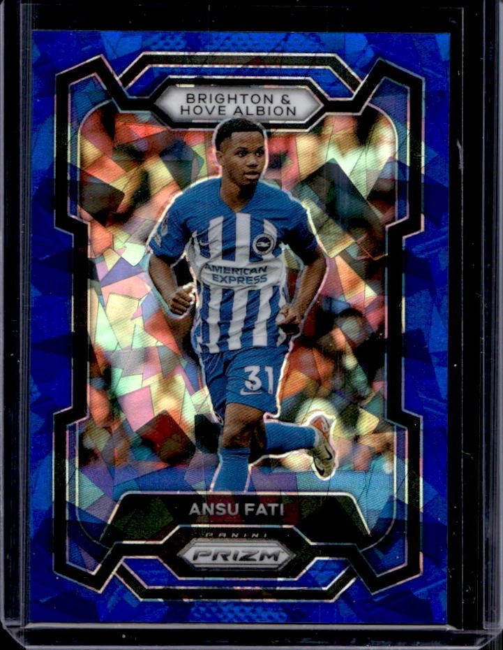 2023-24 Prizm Premier League Ansu Fati Blue Ice Prizm #22/75 #100 Brighton Hove