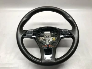VW TOUAREG 7P5 Multifunction Steering Wheel Brown Leather 7P6419091X0U 2011 - Picture 1 of 10