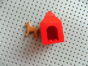 LEGO animal minifigura perro con casa de perro rojo - Imagen 1 de 3