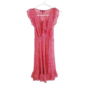Betsey Johnson Intimates Nightie Dress Sleepshirt S Pink Floral Sheer Ruffle NWT - Picture 1 of 7