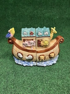 Sujetalibros C. R. Gibson Arca de Noé artista Cathy Heck animales de guardería regalo bíblico  - Imagen 1 de 9