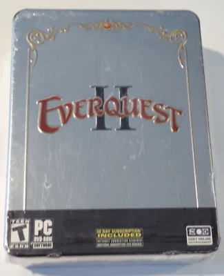 Everquest II 2 Collector's Edition PC GAME DVD-ROM Metal Box Tin - Sealed w WEAR - Image 1 of 4