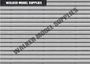 1:18 3xA4 Corrugated metal wall / roof - Peel and Apply decal/car Design 124 - Picture 1 of 1