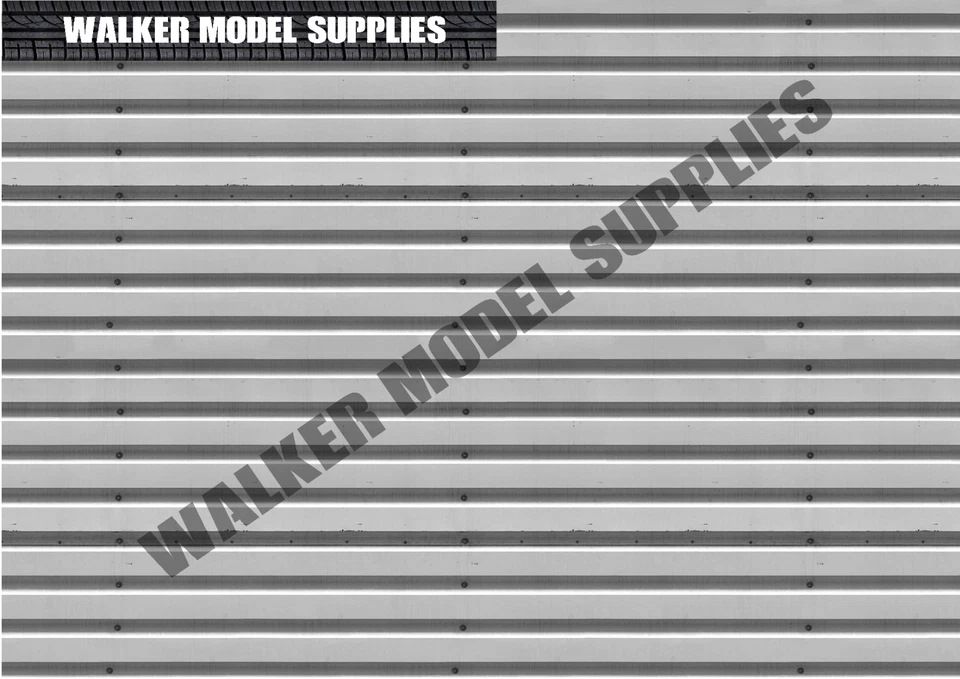 1:18 3xA4 Ondulato Metallo Muro/Tettuccio - Stacca E Applicare Decal / Auto - Immagine 1 di 1