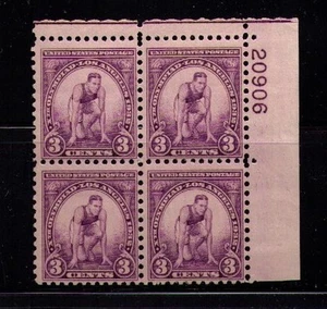 US USA Sc# 718 MNH FVF PLATE # BLOCK Runner at Starting Mark 10th Olympic Games - Picture 1 of 1
