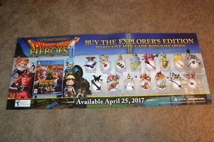 RARO poster esposizione Dragon Quest Heroes II 2017 Game Stop Store 2x/lato ottime condizioni!!! - Foto 1 di 2