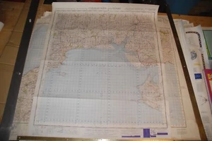 1949 War Office vintage poster map CARMARTHEN & TENBY sh 152 Kidwelly Burry Pt - Picture 1 of 2