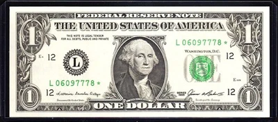 Fr. 1913-L*  1985  $1  SAN FRANCISCO  FRN  L/* BLOCK  CRISP NEW CONDITION - Image 1 of 2