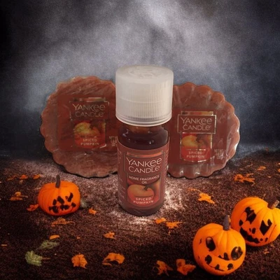 Aceite de fragancia para el hogar Yankee Candle SPICED PUMPKIN 0,33 fl oz y sombra de tarro de velas Foto 1 de 4